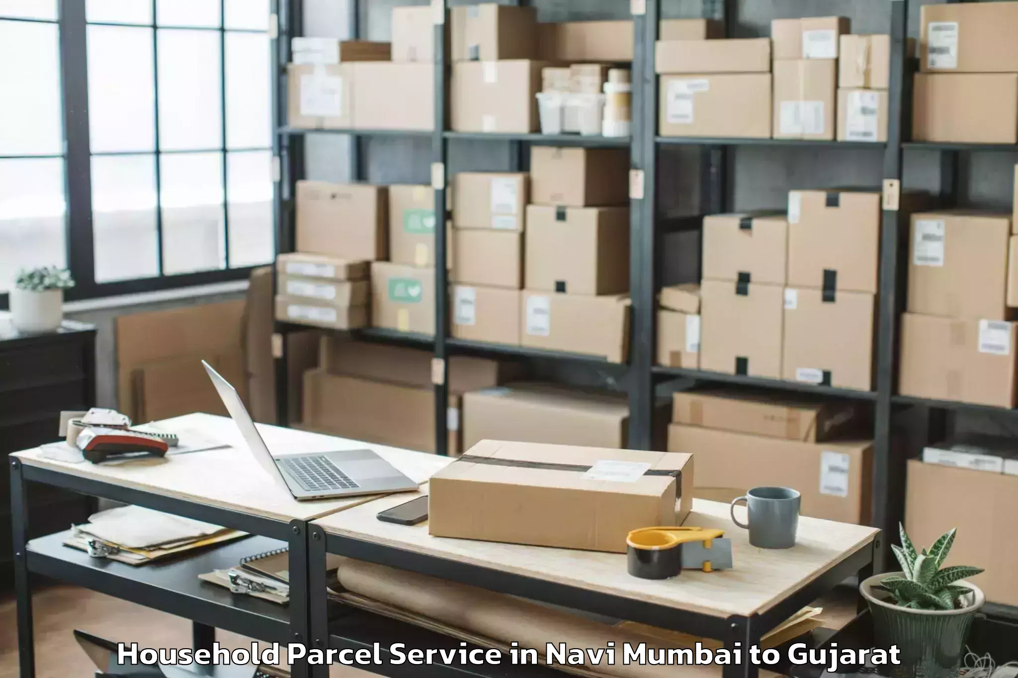 Trusted Navi Mumbai to Gandhinagar Household Parcel